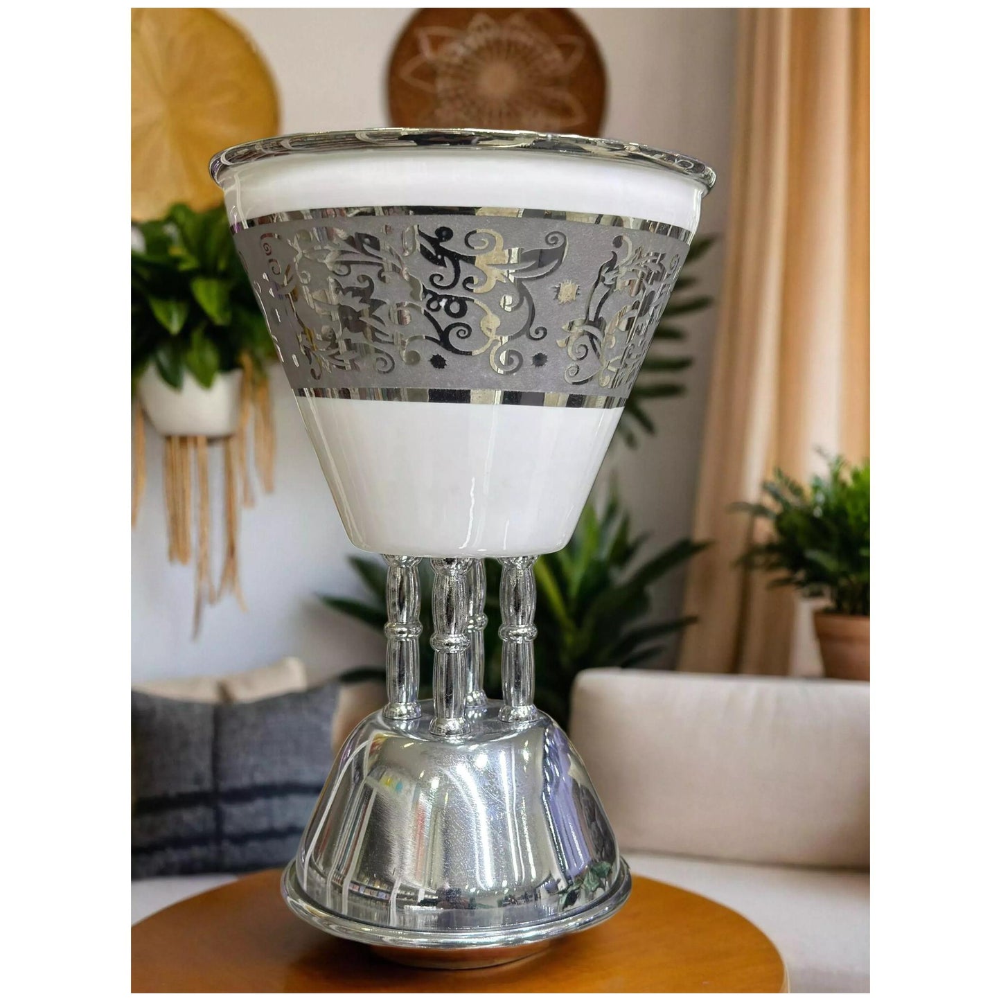 مبخرة كأس مرهم (فضي-أبيض)
