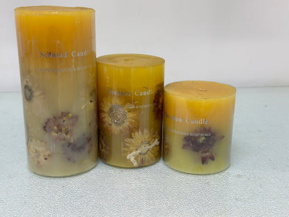 Dried Flower Candles