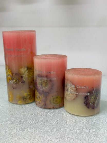 Dried Flower Candles