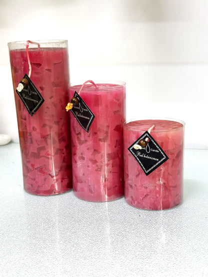 Chipped Pillar Candles