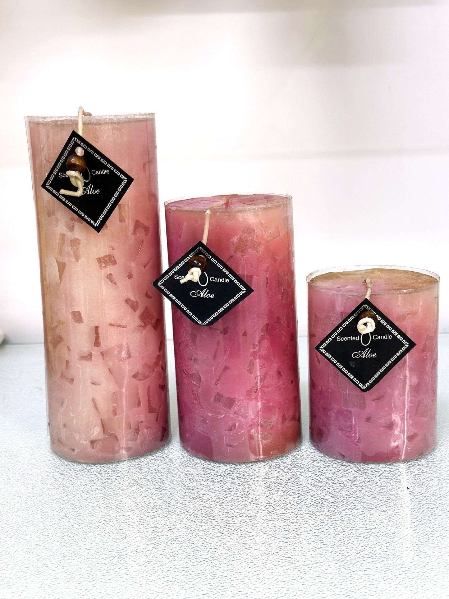 Chipped Pillar Candles