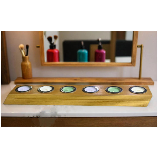 Modern Wood Candle Holder